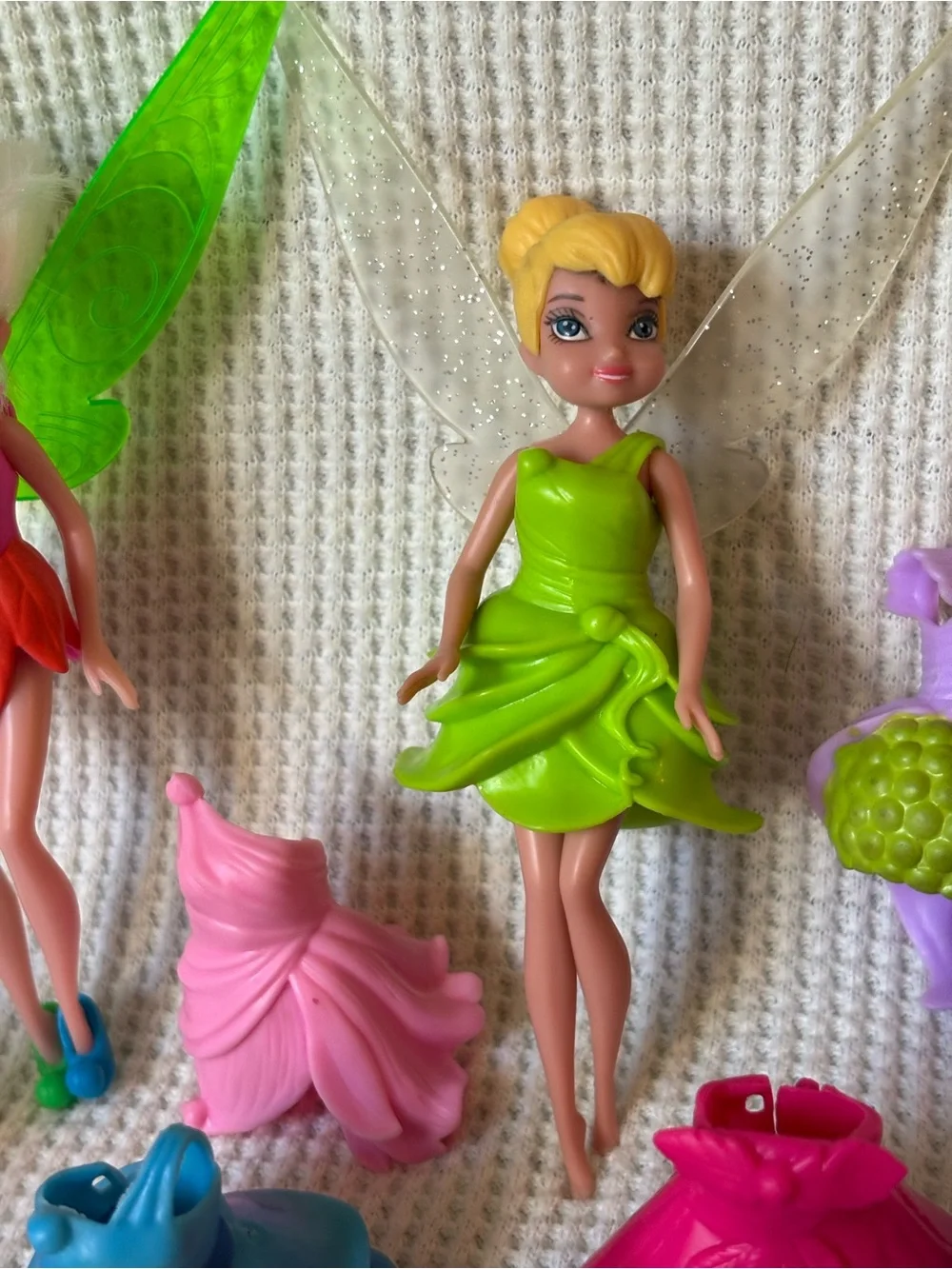 Disney TinkerBell Tink’s Boutique fairy doll & dresses clothes purses lot